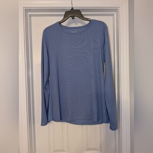 Nine West Light Blue Long Sleeve Tee